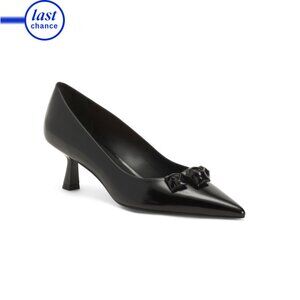 STUART WEITZMAN Black Made In Spain Leather Stuart Rosie 50 Heels